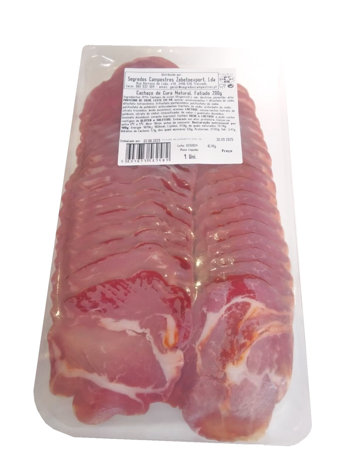 Cachaço de Cura Natural Fatiado 200gr Segredos Campestres