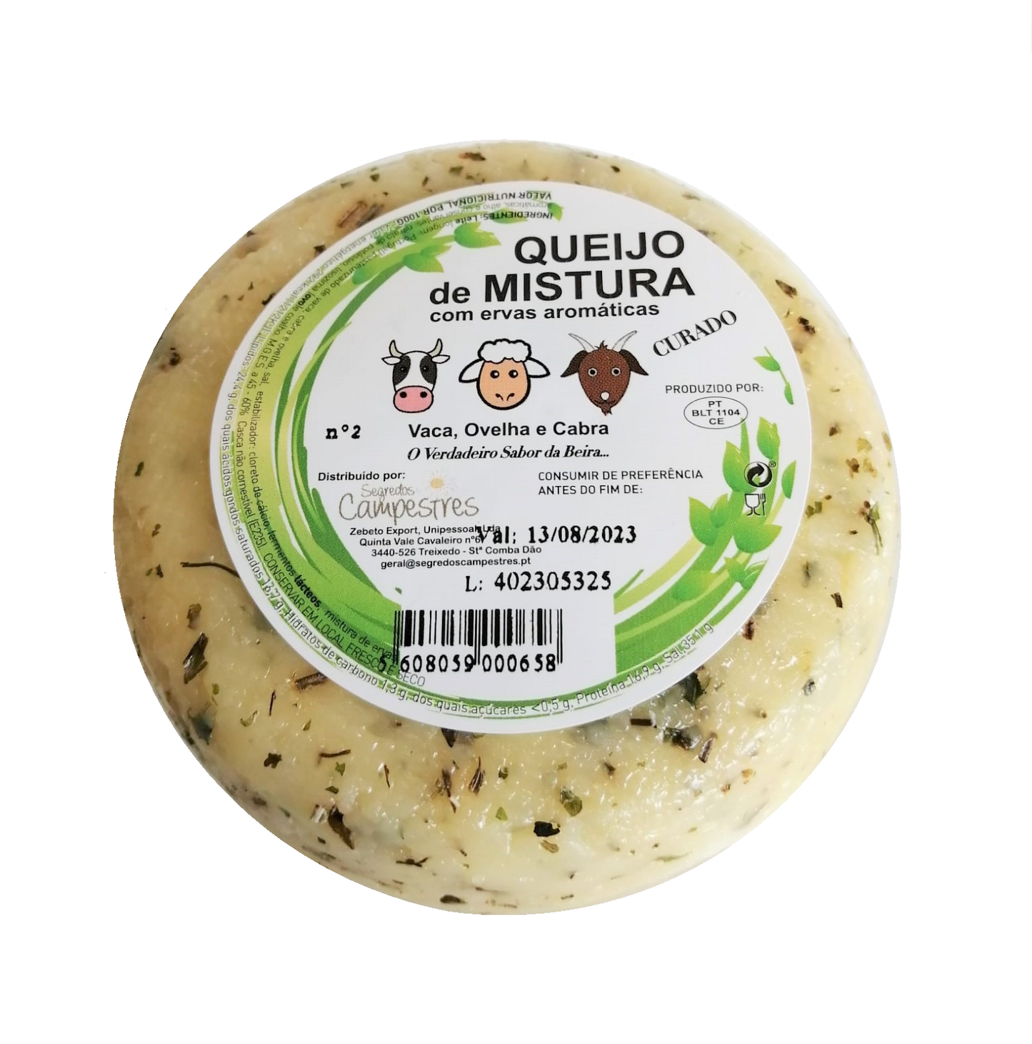 Queijo de Mistura com Ervas Aromáticas Segredos Campestres 250gr