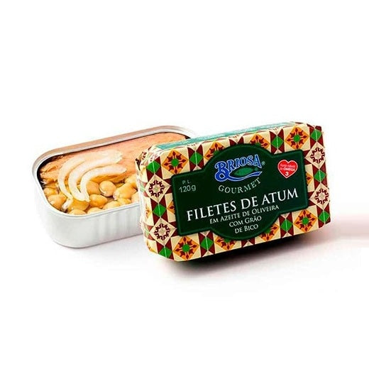 Filetes de Atum em Azeite de Oliveira com Grão de Bico da Briosa Gourmet 120gr